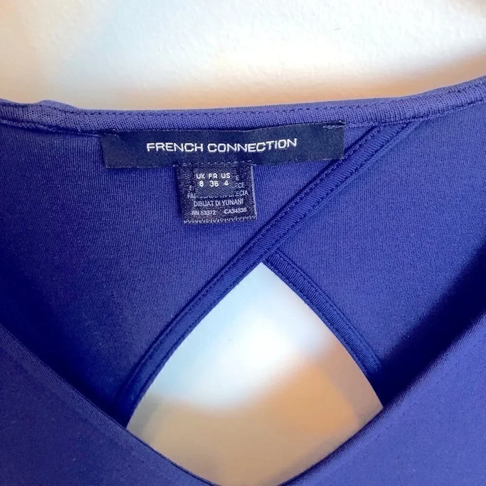 French Connection Blue Dress 4 - Picture 2 of 3